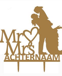 Mr & Mrs opgetild met achternaam