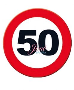 50 jaar taart print 20 cm