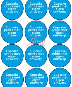 Cupcake prints met eigen ontwerp 12 stuks