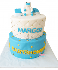 Babyshower taart beertje schoentjes 22 personen